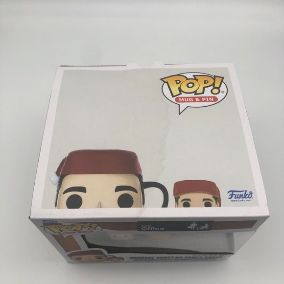 Funko Pop! Ceramic Mug & Enamel Pin: The Office Michael Scott as Fancy Santa NEW - Picture 3 of 7